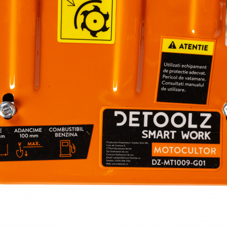 Motocultor 8.5CP Detoolz, 212cc, motor benzina 4T, cu 3 viteze si pornire manuala [8]