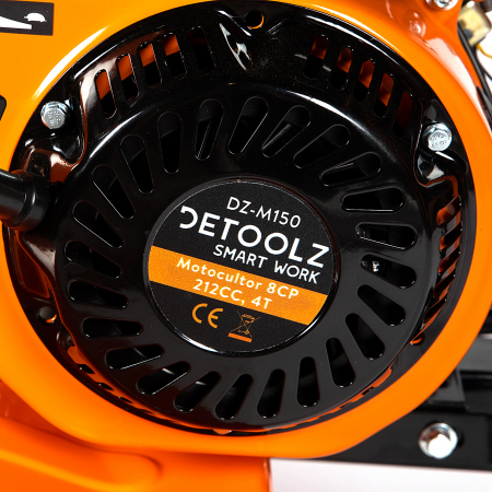 *OFERTA PROMO* Motocultor DETOOLZ DZ-M150, 8 CP, 212 CC, motor 4 timpi [12]