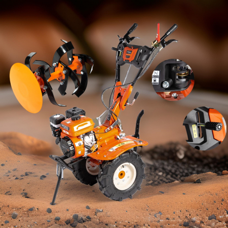 Motocultoare - *OFERTA PROMO* Motocultor Detoolz 8.5CP, 212CC, 4T, viteze: 2 inainte+1 inapoi, roti 500-8