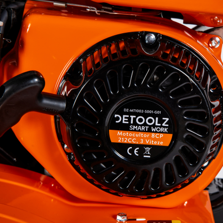 *OFERTA PROMO* Motocultor Detoolz 8CP 212CC, benzina, 4T, 3 viteze, pornire manuala, fara roti [3]