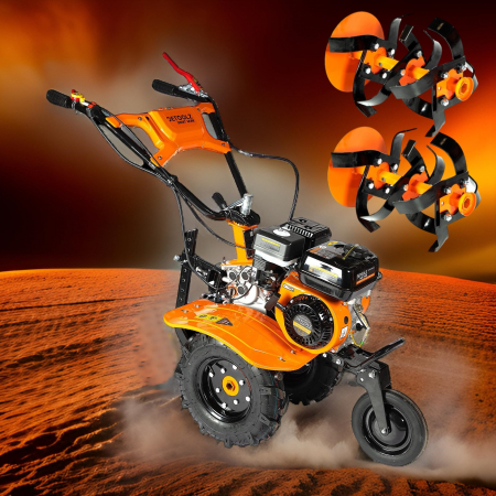 Motocultoare - *OFERTA PROMO* Motocultor Detoolz, Putere 8CP, adancime de lucru 10 cm, latime de lucru 1000 cm, Capacitate 212CC, viteze: 2 inainte+1 inapoi