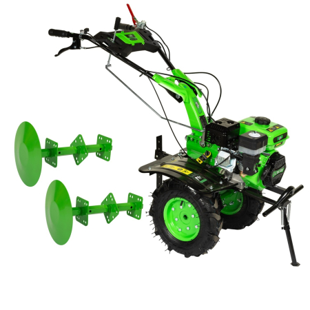 Motocultor Micul Fermier, 8.5CP, 212cc, motor pe benzina 4 timpi, 3 trepte de viteza, pornire manuala, cu roti [1]