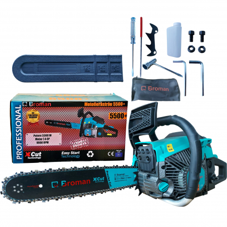 Motofierastrau Broman 5500+, 7.4 Cp, 5500 W, lama 16" [0]