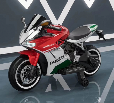 Jucarii, Copii & Bebe - Motor electric pentru copii 3-7ani, 2 motoare, 21V7Ah, roti din spuma EVA, sezut din piele, model 959, Rosu