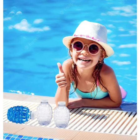 Munitie, Flippy, 20.000 Bile Gel pentru pistoale de jucarie Gel Blaster, Sticla Ananas 10.5x6.5 mm, Albastru [7]