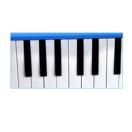 Lichidare Muzicuta Melodica 32 Clape, Flippy, din ABS, pentru Incepatori, 45 x 13 x 7 cm, Include Husa si Suflator, Albastru [5]