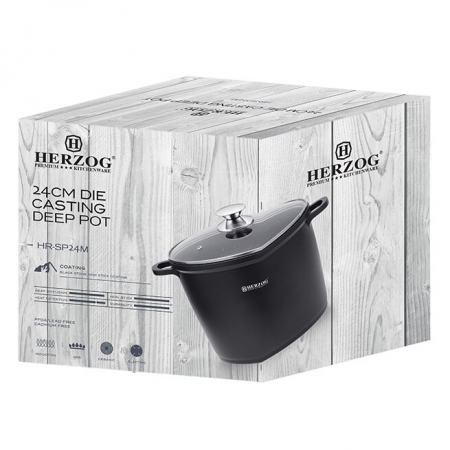 Oala cu capac HR-SP24M, acoperire din marmura, 24cm/6L [1]