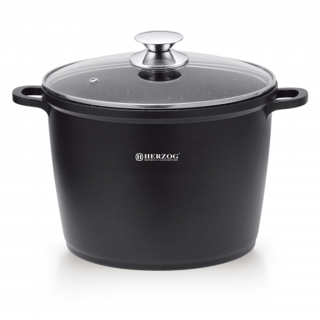 Pentru Casa si Camping - Oala cu capac HR-SP28M, acoperire din marmura, 28cm/10L