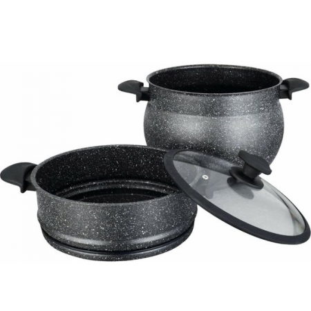 Oala pentru gatit la abur EB-26M3, acoperire din marmura, 26cm/12L [1]