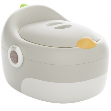 Jucarii, Copii & Bebe - Olita pentru Copii, Flippy, 3 in 1, Detasabila, Inaltator, Reductor WC, cu Capac, 100 de Saci de Unica Folosinta, Gri