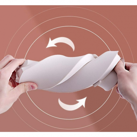 Olita pentru Copii, Flippy, +6 luni, Compartiment Detasabil, cu Capac, Antiderapanta, din Plastic, Colac Moale, Model Animat Ciclop, cu Maner, 33 x 21 x 45 cm, Albastru/Portocaliu [1]