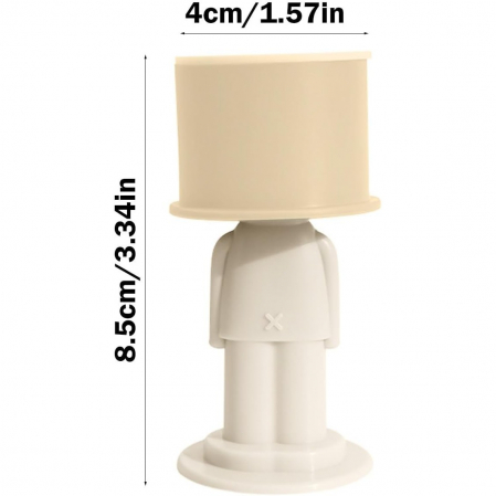 Opritor de Usa, Flippy, din Silicon, Model Magicial, cu Prindere de Perete, Anti-Coliziune, 4x 8.5 cm, Galben [3]
