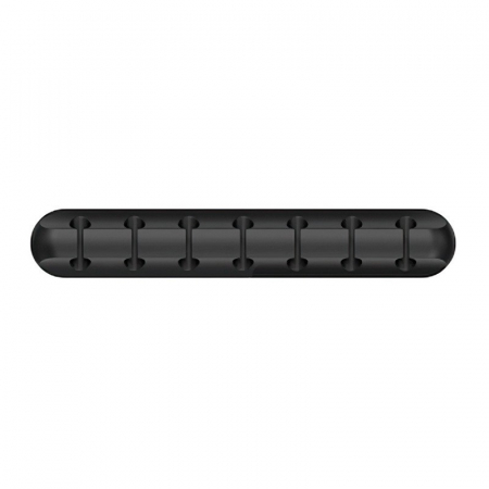 GSM - Organizator de Cabluri, Flippy, Autoadeziv, Multifunctional, 7 Locuri de Suport, 11.8x2.2cm, Negru