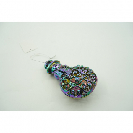 Ornament brad de Craciun, Iridescent, in forma de Om de zapada, 8 cm x 13 cm, Plastic, Flippy [8]