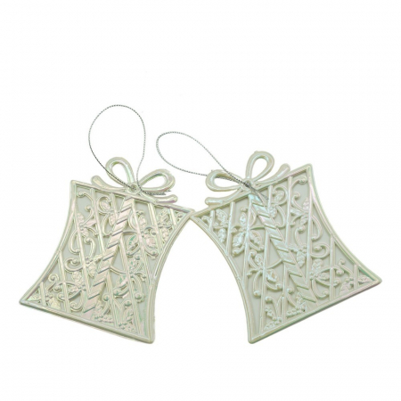 Decoratiuni, ornamente si articole Craciun - Ornament brad de Craciun, Perlat, in forma de Cadou, 9 cm x 11 cm, Plastic, Flippy