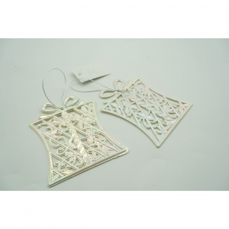 Ornament brad de Craciun, Perlat, in forma de Cadou, 9 cm x 11 cm, Plastic, Flippy [4]