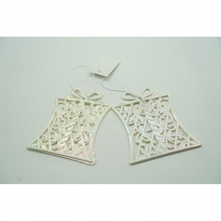 Ornament brad de Craciun, Perlat, in forma de Cadou, 9 cm x 11 cm, Plastic, Flippy [8]