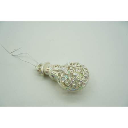 Ornament brad de Craciun, Perlat, in forma de Om de zapada, 8 cm x 13 cm, Plastic, Flippy [8]