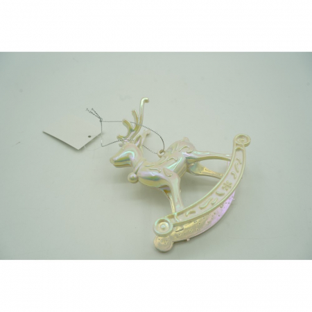 Ornament brad de Craciun, Perlat, in forma de Ren, 11 cm x 11 cm, Plastic, Flippy [9]