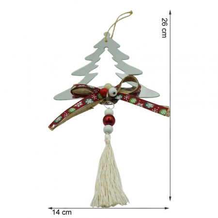 Ornament brad, Flippy, Brad, Argintiu, Lucios, 14*26CM, Acril, Interior/ Exterior [10]