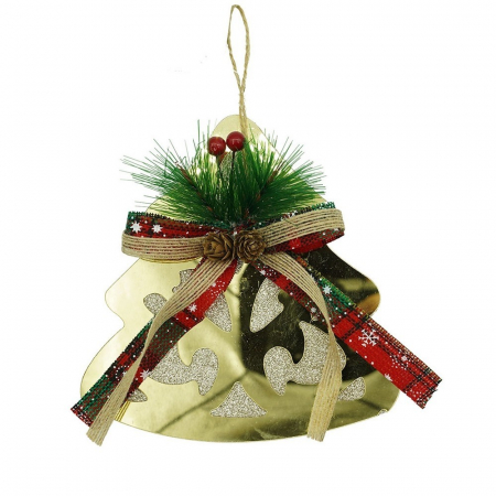 Decoratiuni, ornamente si articole Craciun - Ornament brad, Flippy, Brad, Auriu, Lucios, 16*17CM, Acril, Interior/ Exterior