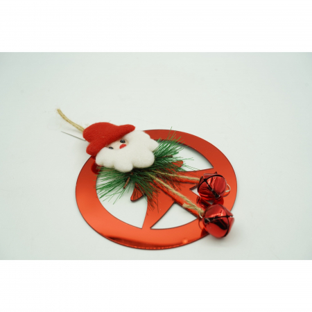 Ornament brad, Flippy, Brad cu clopotei, Rosu, Lucios, 15*20CM, Acril, Interior/ Exterior [4]