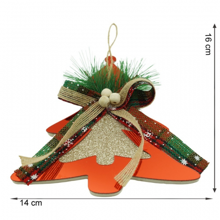 Ornament brad, Flippy, Brad, Rosu, Lucios, 14*16CM, Acril, Interior/ Exterior [10]