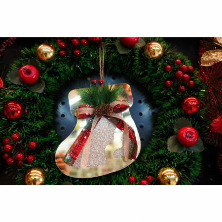 Ornament brad, Flippy, Ciorap, Auriu, Lucios, 17*17CM, Acril, Interior/ Exterior [1]