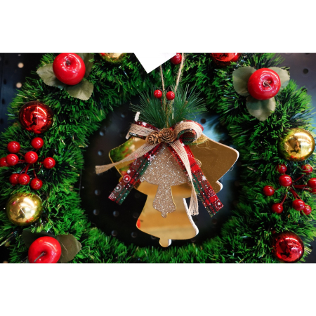 Ornament brad, Flippy, Clopotei, Auriu, Lucios, 16*17CM, Acril, Interior/ Exterior [1]