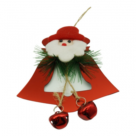 Decoratiuni, ornamente si articole Craciun - Ornament brad, Flippy, Clopotel, Rosu, Lucios, 15*20CM, Acril, Interior/ Exterior