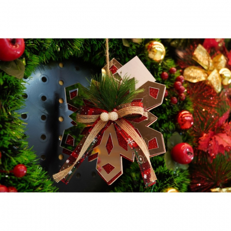 Ornament brad, Flippy, Fulg de nea, Argintiu, Lucios, 14*15CM, Acril, Interior/ Exterior [7]