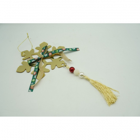 Ornament brad, Flippy, Fulg de nea, Auriu, Lucios, 15*27CM, Acril, Interior/ Exterior [9]