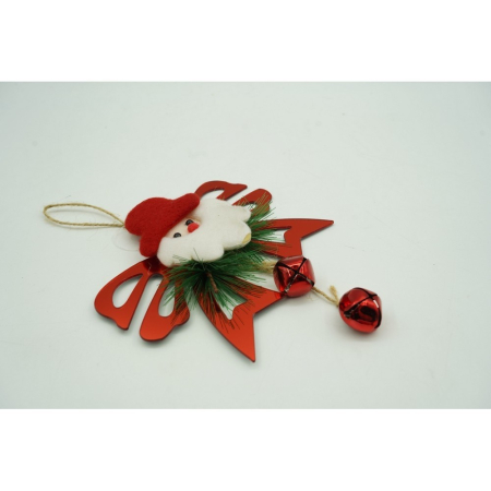 Ornament brad, Flippy, Funda cu clopotei, Rosu, Lucios, 15*20CM, Acril, Interior/ Exterior [7]