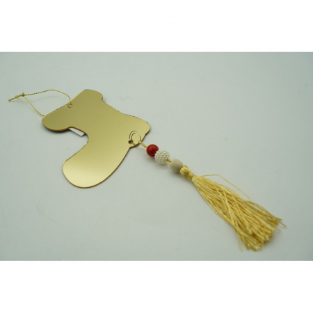 Ornament brad, Flippy, Gheata, Auriu, Lucios, 10*25CM, Acril, Interior/ Exterior [9]