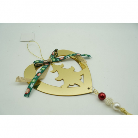 Ornament brad, Flippy, Inima, Auriu, Lucios, 15*26CM, Acril, Interior/ Exterior [9]