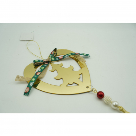 Ornament brad, Flippy, Inima, Auriu, Lucios, 15*26CM, Acril, Interior/ Exterior [4]