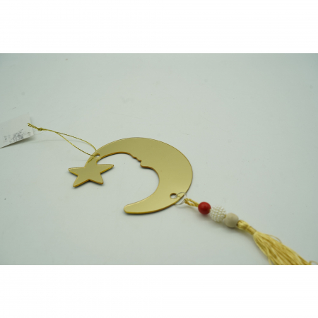 Ornament brad, Flippy, Luna, Auriu, Lucios, 10*25CM, Acril, Interior/ Exterior [3]