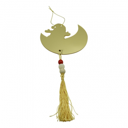 Decoratiuni, ornamente si articole Craciun - Ornament brad, Flippy, Luna, Auriu, Lucios, 10*25CM, Acril, Interior/ Exterior