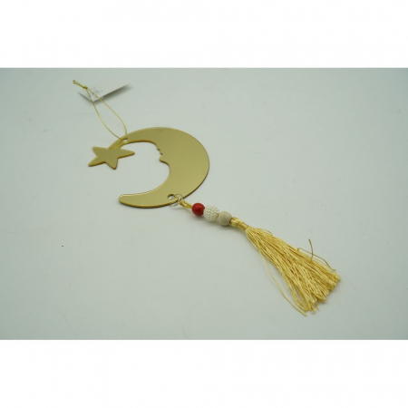 Ornament brad, Flippy, Luna, Auriu, Lucios, 10*25CM, Acril, Interior/ Exterior [9]