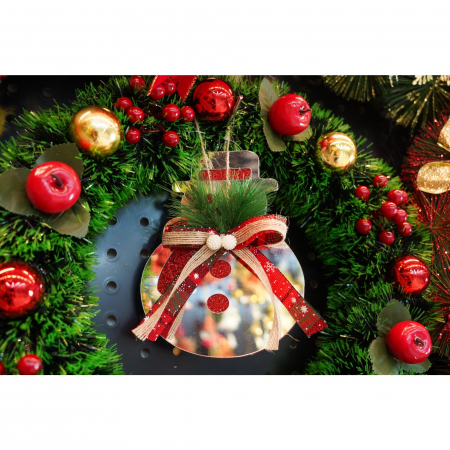 Ornament brad, Flippy, Om de zapada, Argintiu, Lucios, 14*17CM, Acril, Interior/ Exterior [3]