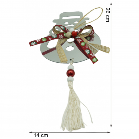 Ornament brad, Flippy, Om de zapada, Argintiu, Lucios, 14*26CM, Acril, Interior/ Exterior [5]