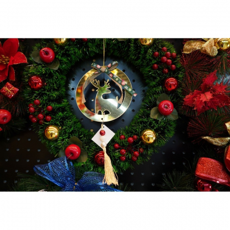 Ornament brad, Flippy, Ren, Auriu, Lucios, 15*25CM, Acril, Interior/ Exterior [6]