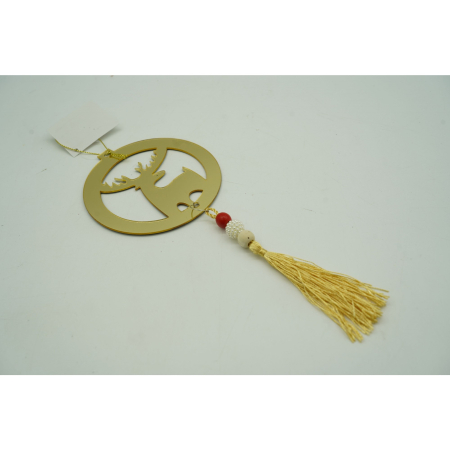 Ornament brad, Flippy, Ren, Auriu, Lucios, 8*25CM, Acril, Interior/ Exterior [4]