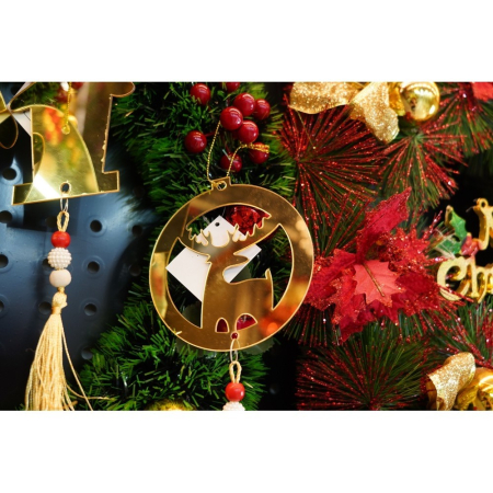 Ornament brad, Flippy, Ren, Auriu, Lucios, 8*25CM, Acril, Interior/ Exterior [7]