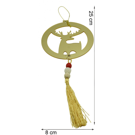 Ornament brad, Flippy, Ren, Auriu, Lucios, 8*25CM, Acril, Interior/ Exterior [5]