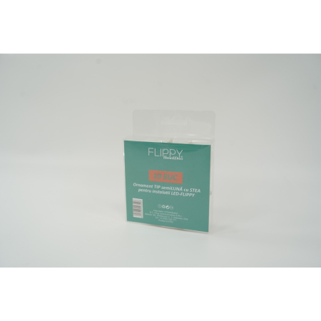 Pentru Casa si Camping - Ornament de Craciun, Flippy, Model Semiluna cu Stea pentru Instalatii LED