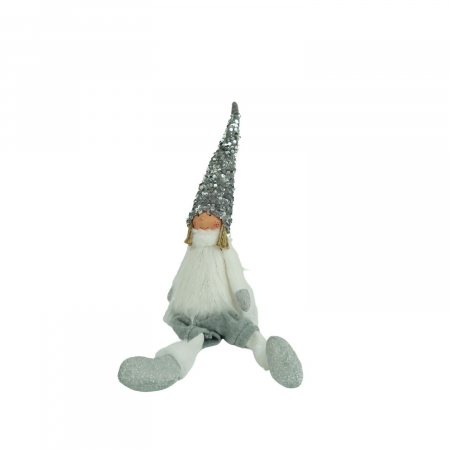 Pentru Casa si Camping - Ornament de Craciun ingeras, Flippy, alb/gri, textil, 58 cm