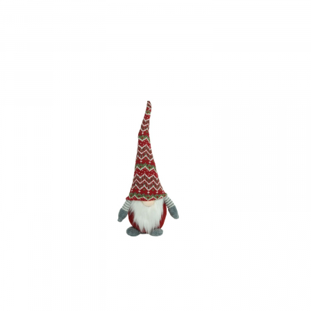 Ornament de Craciun spiridus, Flippy, rosu/gri, textil, 52 cm [1]