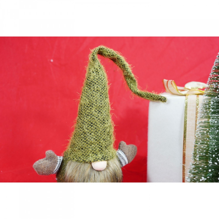 Ornament de Craciun spiridus, Flippy, verde/maro, textil, 56 cm [6]