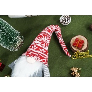 Ornament de Craciun spiridus model 2, Flippy, rosu/gri, textil, 45 cm [7]